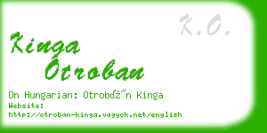 kinga otroban business card